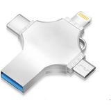 Microcase Microcase Android Type-C Lightning To USB 3.0 Çevirici Flash Disk Mouse Klavye Bağlantı Kiti -AL2742 - Gümüş