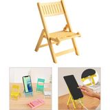Microcase Mini Katlanır Sandalye Tasarım Telefon Standı Dekoratif Tutucu-AL4925 - 02-Sarı
