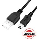 Microcase Mini USB Data Şarj Kablosu Kamera Mp3 Mp4 Ps3 Radyo Navigasyon Şarj Kablosu Piramit Uç 200CM AL4784