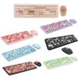 Microcase Mofii 666 2.4G Kablosuz Karışık Renkli Klavye ve Mouse Set-AL4185 (Pembe)