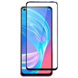 Microcase Oppo A72 Tam Kaplayan Çerçeveli Tempered Ekran Koruyucu - Siyah