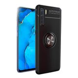 Microcase Oppo Reno 3 Focus Serisi Yüzük Standlı Silikon Kılıf - Siyah