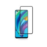 Microcase Oppo Reno 4 Lite Tam Kaplayan Çerçeveli Tempered Ekran Koruyucu - Siyah
