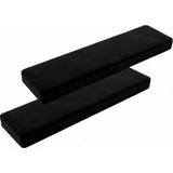 Microcase Ortopedik Klavye Bilek Destek Kaydırmaz Taban Ergonomik Klavye Önü Bilek Destek Pedi 2 Adet - AL5375 - Siyah