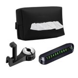 Microcase Oto Araç İçi Çek-Al Mendil Kılıfı Askılığı + 2in1 Eşya Taşıma Askısı + Ön Arka Panel Numaratör Numaralık AL4528