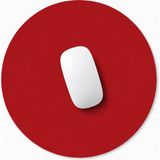 Microcase Oval Tasarım Bilgisayar Laptop Deri Mouse Pad AL5590 - Kırmızı