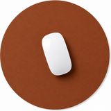Microcase Oval Tasarım Bilgisayar Laptop Deri Mouse Pad AL5590 - Taba