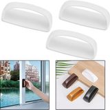 Microcase Plastik Yapışkanlı Sürgülü Pencere Çekmece Kapı Kolu TUTACAĞI-AL4834 3 Adet - Beyaz