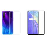 Microcase Realme 6 İnce 0.2 mm Soft Silikon Kılıf + Tam Kaplayan Çerçeveli Cam