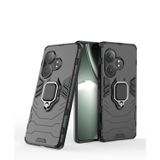 Microcase Realme GT 6T/GT6/GT NEO6/GT NEO 6 SE ile Uyumlu Batman Serisi Yüzük Standlı Armor Kılıf - Siyah AL3349