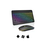 Microcase Rgb Tablet ve Telefonlar Için Bluetooth Klavye ve Mouse Set - AL7815 Siyah