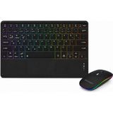 Microcase Rgb Tablet ve Telefonlar Için Türkçe Bluetooth Klavye ve Mouse - AL5891 - Siyah