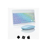 Microcase RGB Tablet ve Telefonlar için Türkçe Bluetooth Klavye ve Mouse Set - AL7815 Mavi