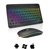 Microcase RGB Tablet ve Telefonlar için Türkçe Bluetooth Klavye ve Mouse Set - AL7815 Siyahh