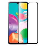 Microcase Samsung A41 Tam Kaplayan Çerçeveli Tempered Ekran Koruyucu - Siyah