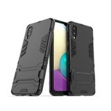 Microcase Samsung Galaxy A02 Alfa Armor Standlı Perfect Koruma Kılıf - Siyah
