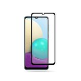 Microcase Samsung Galaxy A02 Tam Kaplayan Çerçeveli Tempered Ekran Koruyucu - Siyah