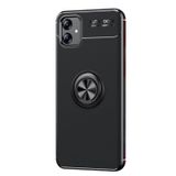 Microcase Samsung Galaxy A04E Focus Serisi Yüzük Standlı Silikon Kılıf - Siyah AL3363