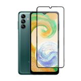 Microcase Samsung Galaxy A04S Tam Kaplayan Çerçeveli Tempered Ekran Koruyucu - Siyah AL3276