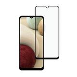 Microcase Samsung Galaxy A12 Tam Kaplayan Çerçeveli Tempered Ekran Koruyucu - Siyah