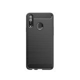 Microcase Samsung Galaxy A20s Brushed Carbon Fiber Silikon Kılıf - Siyah