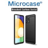Microcase Samsung Galaxy A23 Brushed Carbon Fiber Silikon Kılıf - Siyah