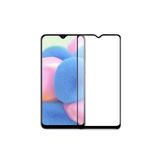 Microcase Samsung Galaxy A30s Tam Kaplayan Çerçeveli Tempered Ekran Koruyucu - Siyah