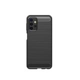 Microcase Samsung Galaxy A32 Brushed Carbon Fiber Silikon Kılıf - Siyah