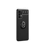 Microcase Samsung Galaxy A32 Focus Serisi Yüzük Standlı Silikon Kılıf - Siyah