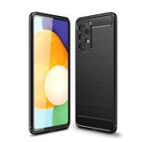 Microcase Samsung Galaxy A33 5G Brushed Carbon Fiber Silikon Kılıf - Siyah
