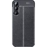 Microcase Samsung Galaxy A36 5G ile Uyumlu Leather Serisi Deri Efekt Silikon Kılıf - Siyah Al3337