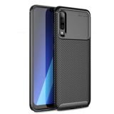 Microcase Samsung Galaxy A50 Maxy Serisi Carbon Fiber TPU Siyah Silikon Kılıf