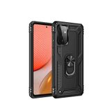 Microcase Samsung Galaxy A52 Anka Serisi Yüzük Standlı Armor Kılıf- Siyah
