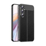 Microcase Samsung Galaxy A55 5G Leather Serisi Deri Efekt Silikon Kılıf - Siyah Al3337