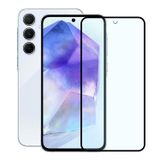 Microcase Samsung Galaxy A55 5G Tam Kaplayan Çerçeveli Tempered Ekran Koruyucu - AL3276