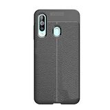 Microcase Samsung Galaxy A60 Leather Serisi Tpu Silikon Kılıf - Siyah
