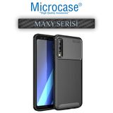 Microcase Samsung Galaxy A7 2018 Maxy Serisi Carbon Fiber TPU Siyah Silikon Kılıf