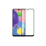 Microcase Samsung Galaxy A70s Tam Kaplayan Çerçeveli Tempered Ekran Koruyucu - Siyah