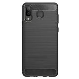 Microcase Samsung Galaxy A9 Star Brushed Carbon Silikon TPU Kılıf Siyah Renk