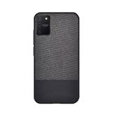 Microcase Samsung Galaxy A91 - M80S - S10 Lite Fabrik Serisi Kumaş ve Deri Desen Kılıf - Siyah