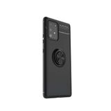 Microcase Samsung Galaxy A91 - M80S - S10 Lite Focus Serisi Yüzük Standlı Silikon Kılıf - Siyah