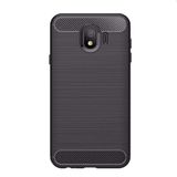 Microcase Samsung Galaxy J4 Brushed Carbon Silikon TPU Kılıf Siyah Renk