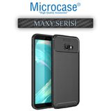 Microcase Samsung Galaxy J4 Plus Maxy Serisi Carbon Fiber TPU Siyah Silikon Kılıf