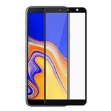 Microcase Samsung Galaxy J6 Plus Tam Kaplayan Çerçeveli Tempered Ekran Koruyucu - Siyah