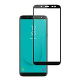 Microcase Samsung Galaxy J6 Tam Kaplayan Çerçeveli Tempered Ekran Koruyucu - Siyah