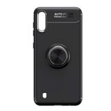 Microcase Samsung Galaxy M10 Focus Serisi Yüzük Standlı Siyah Silikon Kılıf