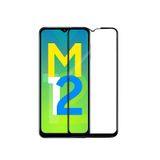 Microcase Samsung Galaxy M12 Tam Kaplayan Çerçeveli Tempered Ekran Koruyucu - Siyah