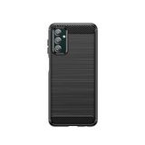 Microcase Samsung Galaxy M13 4G Brushed Carbon Fiber Silikon Kılıf - Siyah