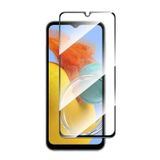 Microcase Samsung Galaxy M14 ile uyumlu Tam Kaplayan Çerçeveli Tempered Ekran Koruyucu - Siyah AL3276