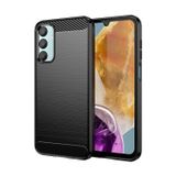 Microcase Samsung Galaxy M15 5G Brushed Carbon Fiber Silikon Kılıf - Siyah AL3332